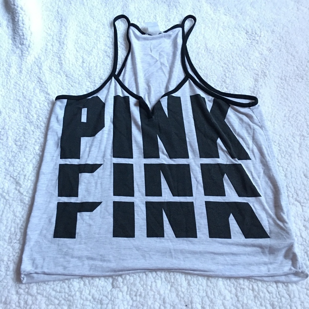 Pink cami with logo